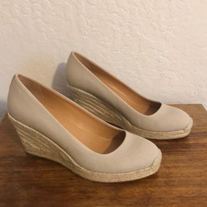 J Crew canvas espadrille wedge